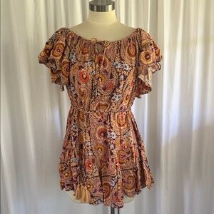 Rachel Zoe Floral Bohemian Women's dress sz small